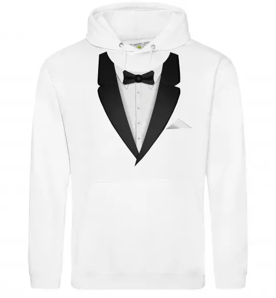 Мужская толстовка (худи) Фрак з метеликом Белый фото