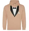 Мужская толстовка (худи) Фрак з метеликом Песочный фото