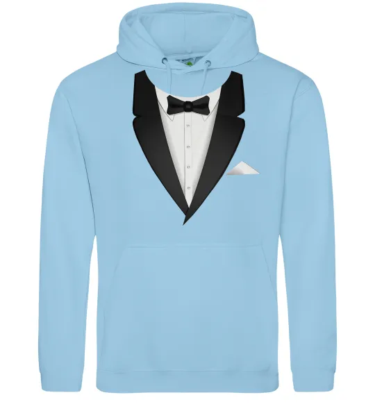 Мужская толстовка (худи) Фрак з метеликом Голубой фото