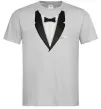 Чоловіча футболка Фрак з метеликом Сірий фото