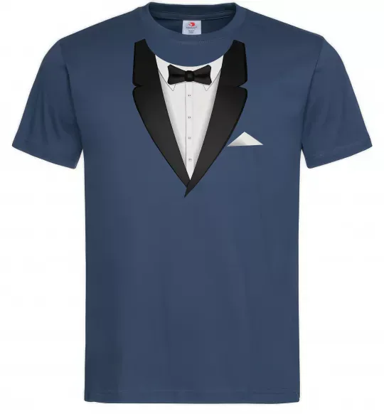 Чоловіча футболка Фрак з метеликом Темно-синій фото