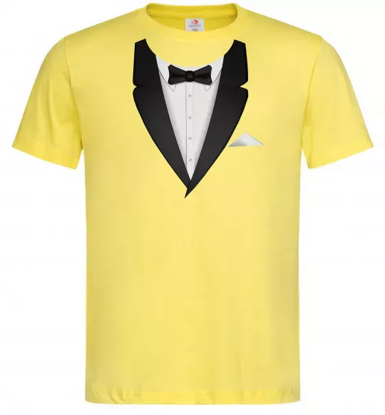 Чоловіча футболка Фрак з метеликом Лимонний фото