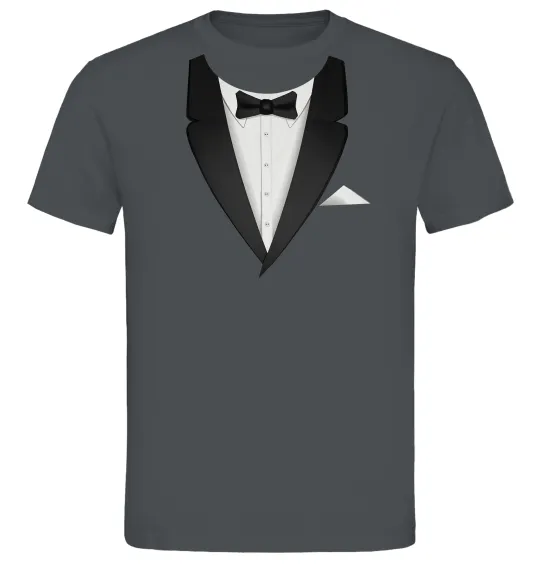 Чоловіча футболка Фрак з метеликом Графіт фото
