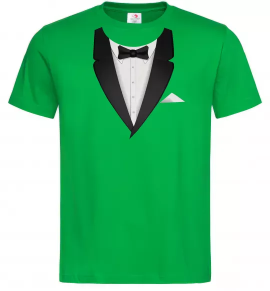 Чоловіча футболка Фрак з метеликом Зелений фото