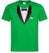 Чоловіча футболка Фрак з метеликом Зелений фото