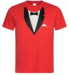 Чоловіча футболка Фрак з метеликом Червоний фото