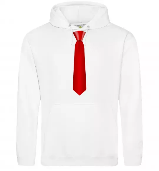 Мужская толстовка (худи) Червона краватка Белый фото
