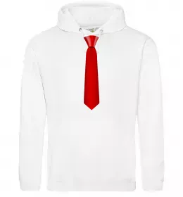 Мужская толстовка (худи) Червона краватка Белый фото