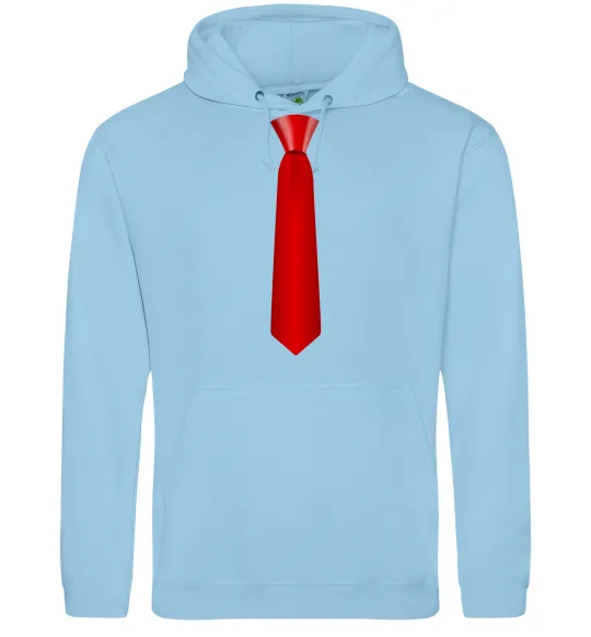 Мужская толстовка (худи) Червона краватка Голубой фото