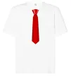 Футболка Оверсайз Червона краватка Білий фото