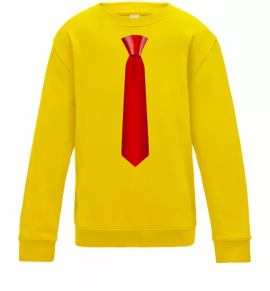 Дитячий світшот Червона краватка Сонячно жовтий фото