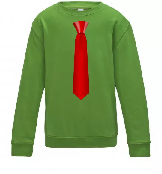 Дитячий світшот Червона краватка Лаймовий фото