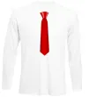 Лонгслів Червона краватка Білий фото