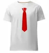 Чоловіча преміум футболка Червона краватка Білий фото