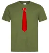 Чоловіча футболка Червона краватка Оливковий фото