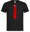 Чоловіча футболка Червона краватка Чорний фото