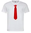 Чоловіча футболка Червона краватка Білий фото
