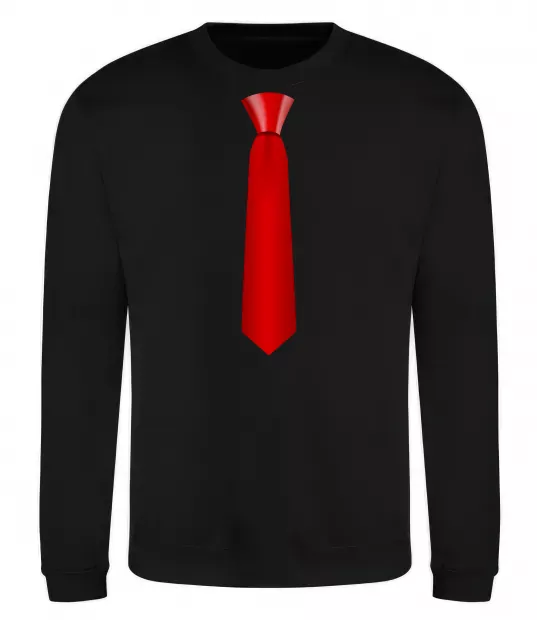 Світшот Червона краватка Чорний фото