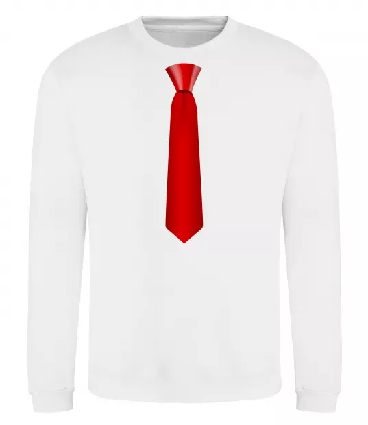 Світшот Червона краватка Білий фото