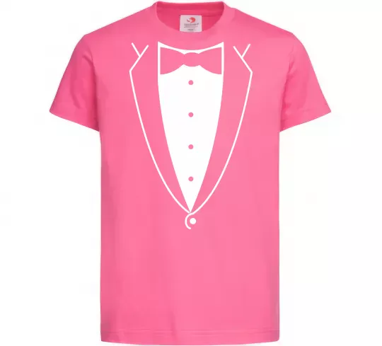 Дитяча футболка Метелик та фрак Яскраво-рожевий фото