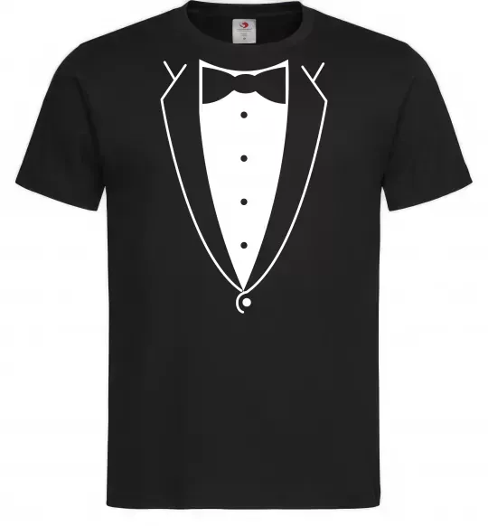 Чоловіча футболка Метелик та фрак Чорний фото