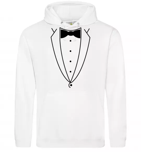 Мужская толстовка (худи) Метелик та фрак Белый фото