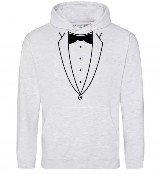 Мужская толстовка (худи) Метелик та фрак Серый меланж фото