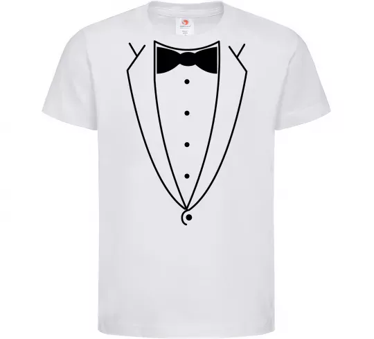 Дитяча футболка Метелик та фрак Білий фото