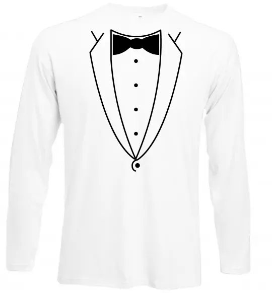 Лонгслів Метелик та фрак Білий фото