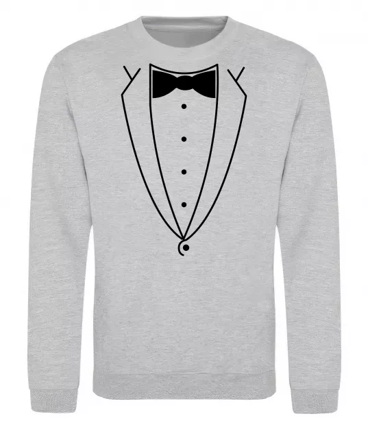 Світшот Метелик та фрак Сірий меланж фото