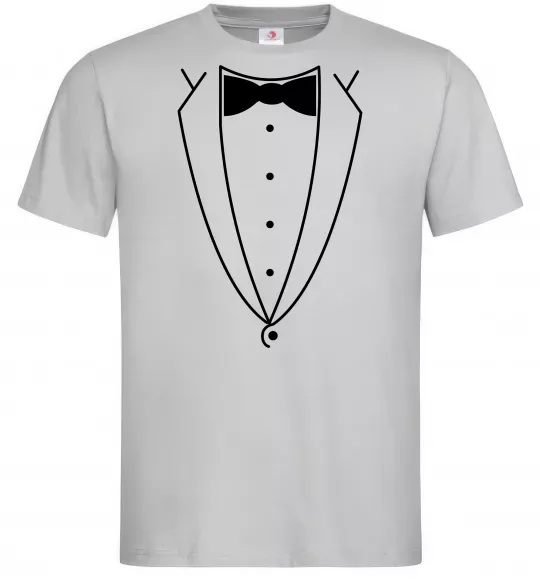 Чоловіча футболка Метелик та фрак Сірий фото