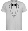 Чоловіча футболка Метелик та фрак Сірий фото