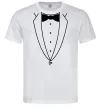 Чоловіча футболка Метелик та фрак Білий фото