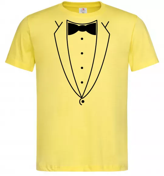 Чоловіча футболка Метелик та фрак Лимонний фото