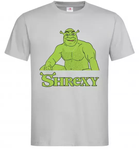 Мужская футболка Shrexy meme Серый фото