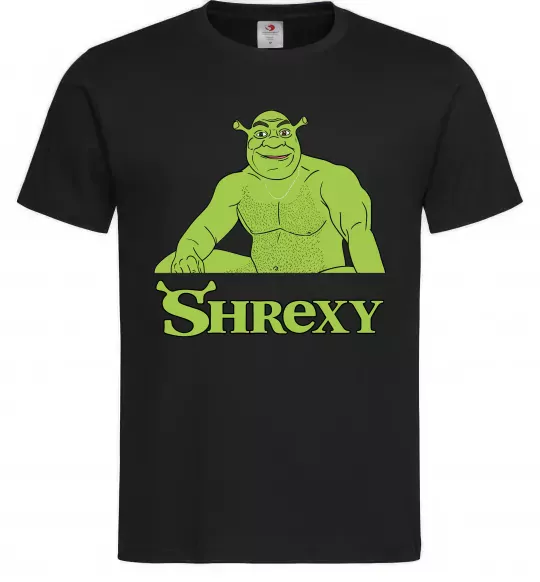 Мужская футболка Shrexy meme Черный фото