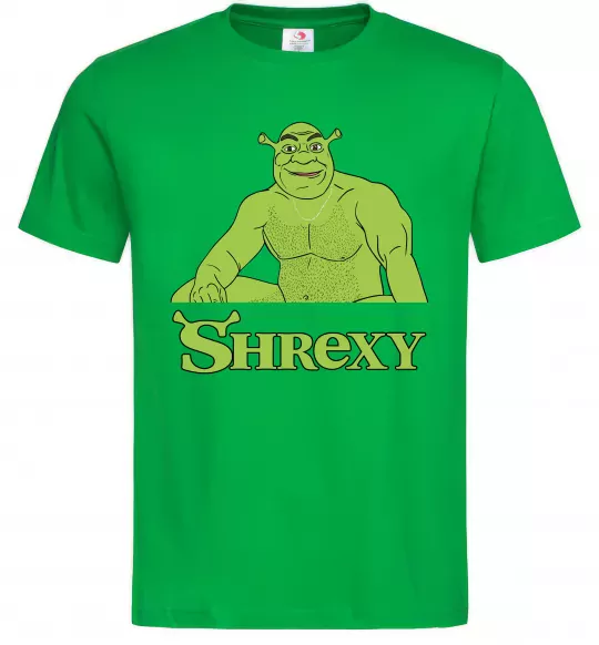 Мужская футболка Shrexy meme Зеленый фото