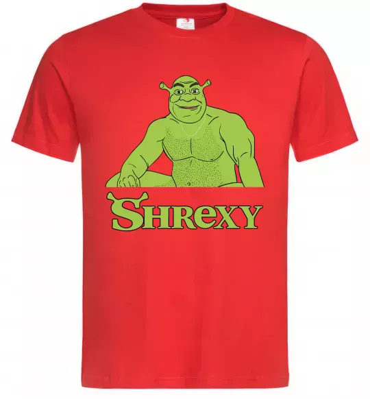 Мужская футболка Shrexy meme Красный фото