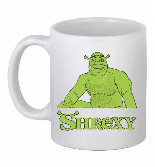 Чашка керамічна Shrexy meme Білий фото