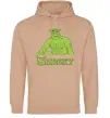 Мужская толстовка (худи) Shrexy meme Песочный фото