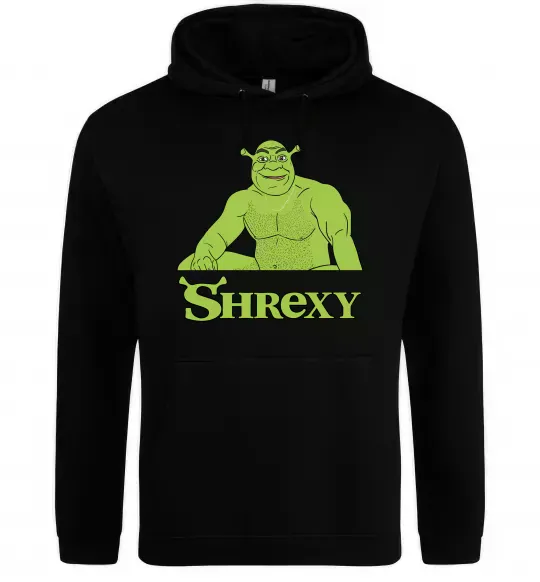Женская толстовка (худи) Shrexy meme Черный фото