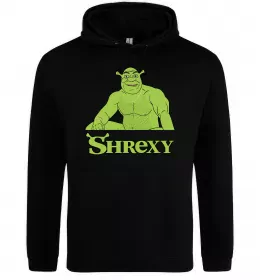 Женская толстовка (худи) Shrexy meme Черный фото