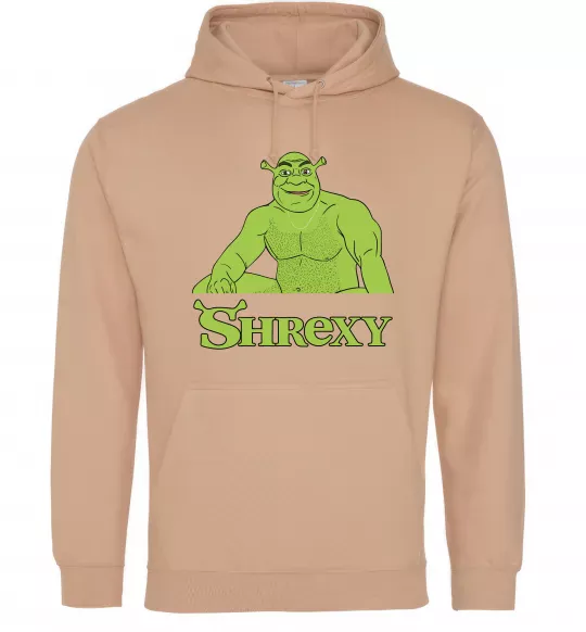 Женская толстовка (худи) Shrexy meme Песочный фото