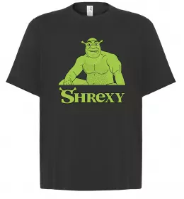 Футболка Оверсайз Shrexy meme Черный фото