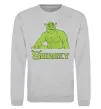Свитшот Shrexy meme Серый меланж фото