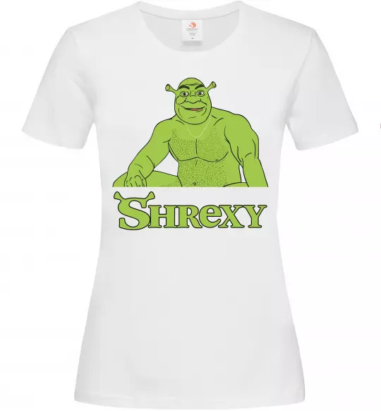 Женская футболка Shrexy meme Белый фото