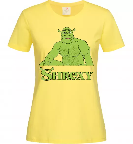 Женская футболка Shrexy meme Лимонный фото