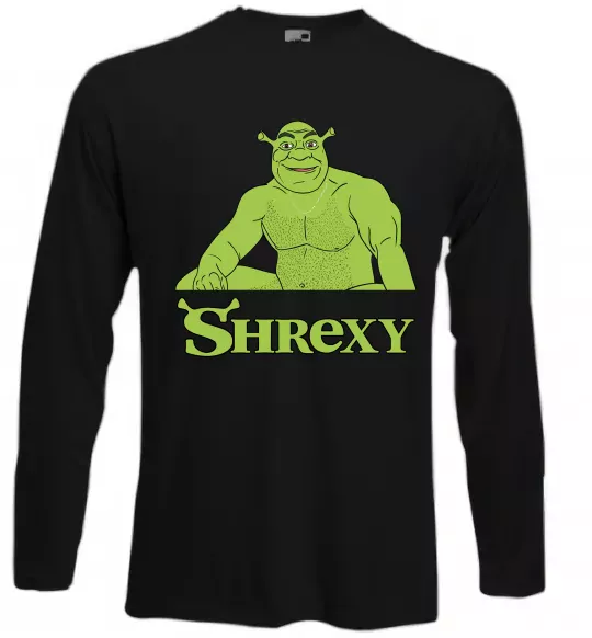 Лонгслів Shrexy meme Чорний фото