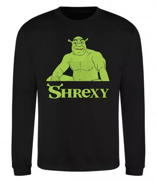 Світшот Shrexy meme Чорний фото