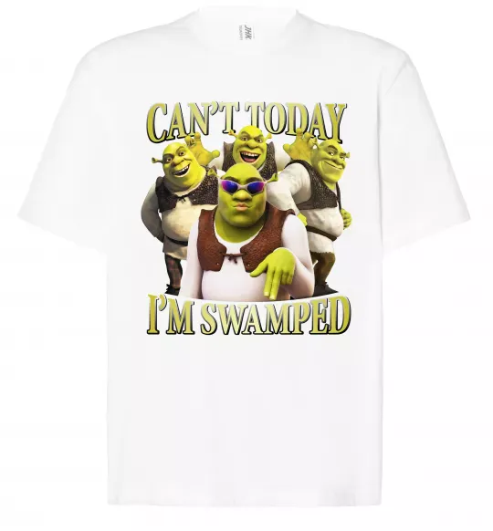 Футболка Оверсайз Shrek I`m swamped Белый фото